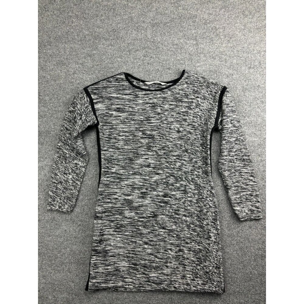 Athleta Retreat Sweater Dress Women's PM Black Oreo Marled Long Sleeve